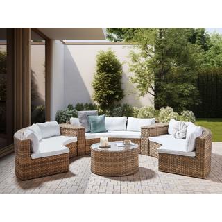 Beliani Set lounge pour jardin en Polyrotin Rétro SEVERO  