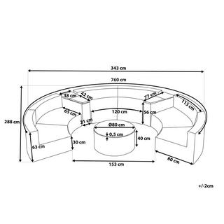 Beliani Set lounge pour jardin en Polyrotin Rétro SEVERO  