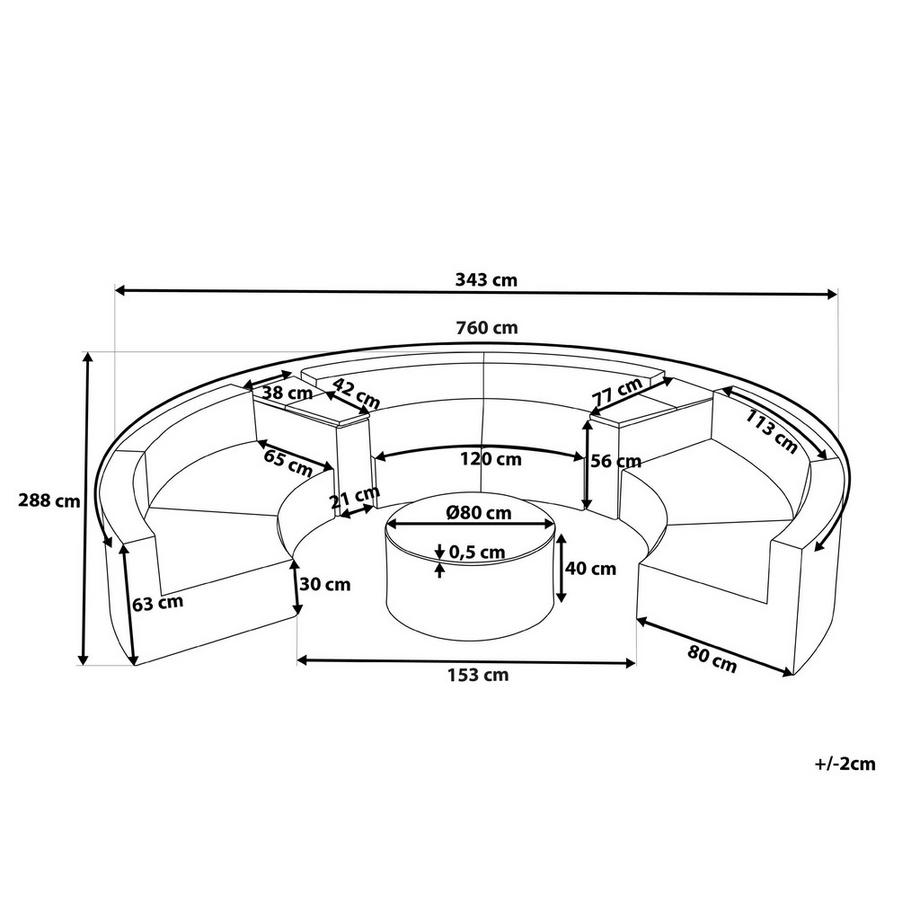 Beliani Set lounge pour jardin en Polyrotin Rétro SEVERO  