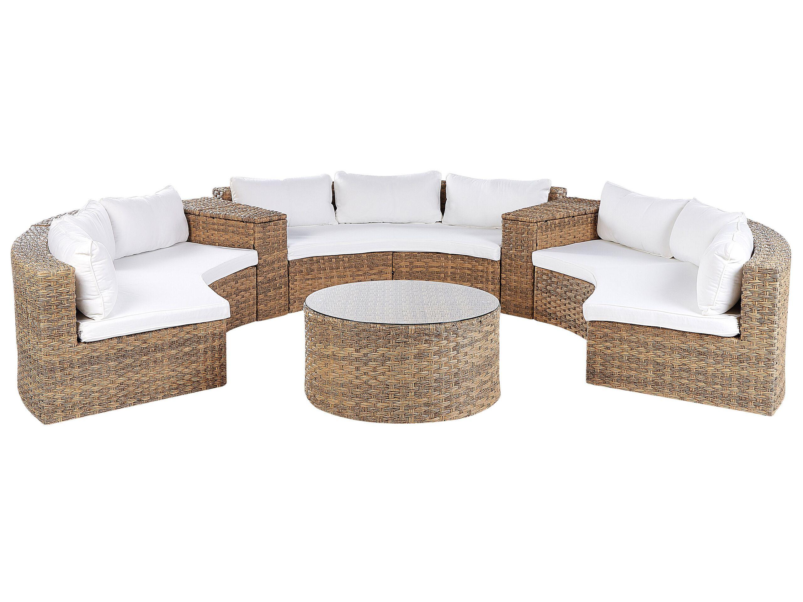 Beliani Set lounge pour jardin en Polyrotin Rétro SEVERO  