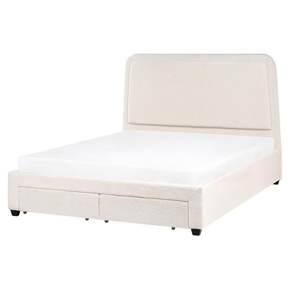 Beliani Letto con cassetti contenitori en Bouclé  SARDENT  