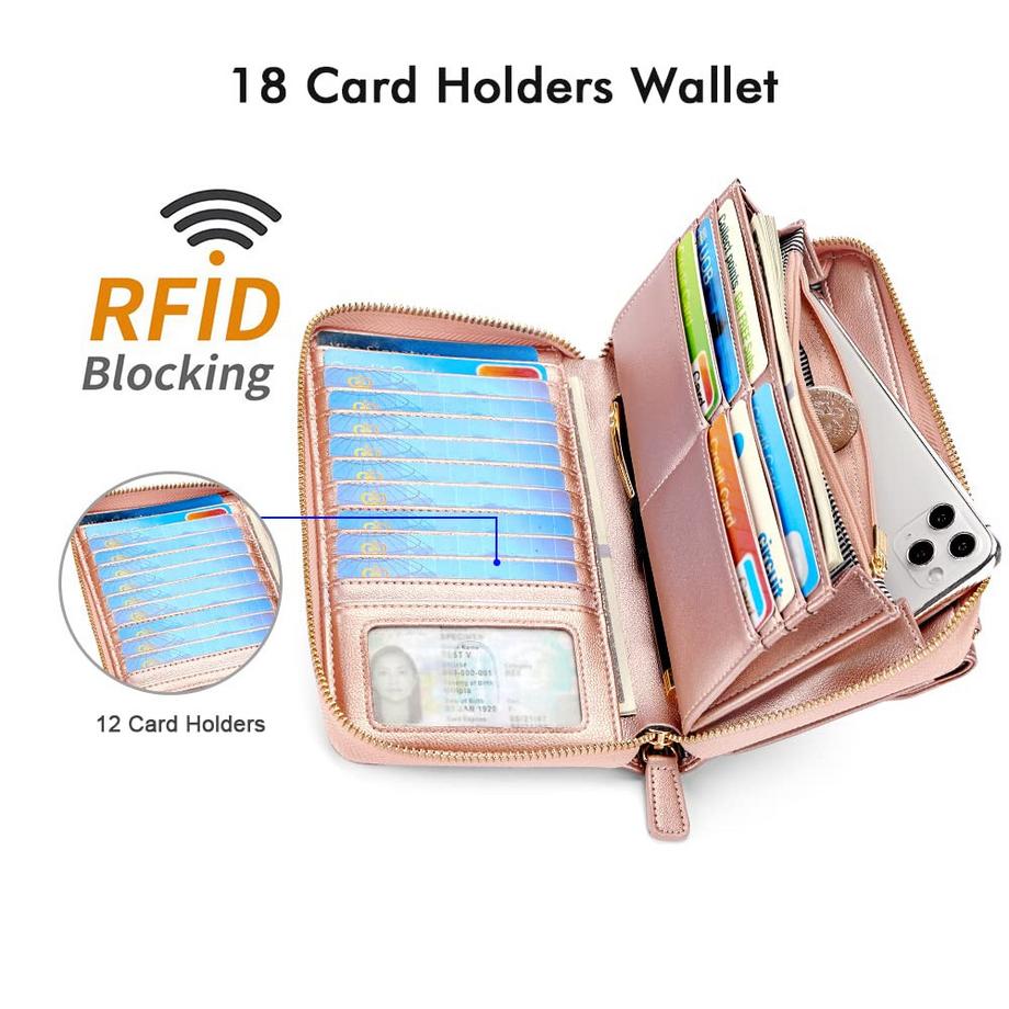 Only-bags.store Petit Portefeuille Fentes Cartes de Crédit Poche Téléphone Zippée 2 Bretelles  