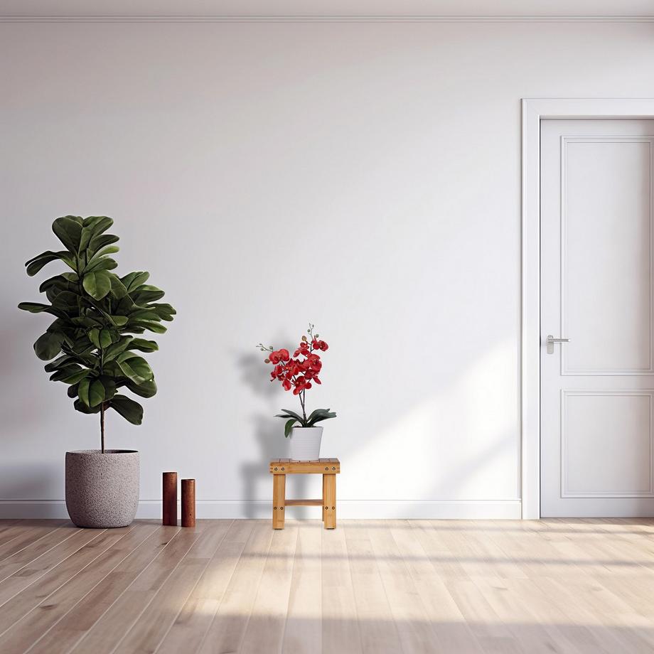 B2X  Bambus-Badhocker mit zusätzlicher Ablage 