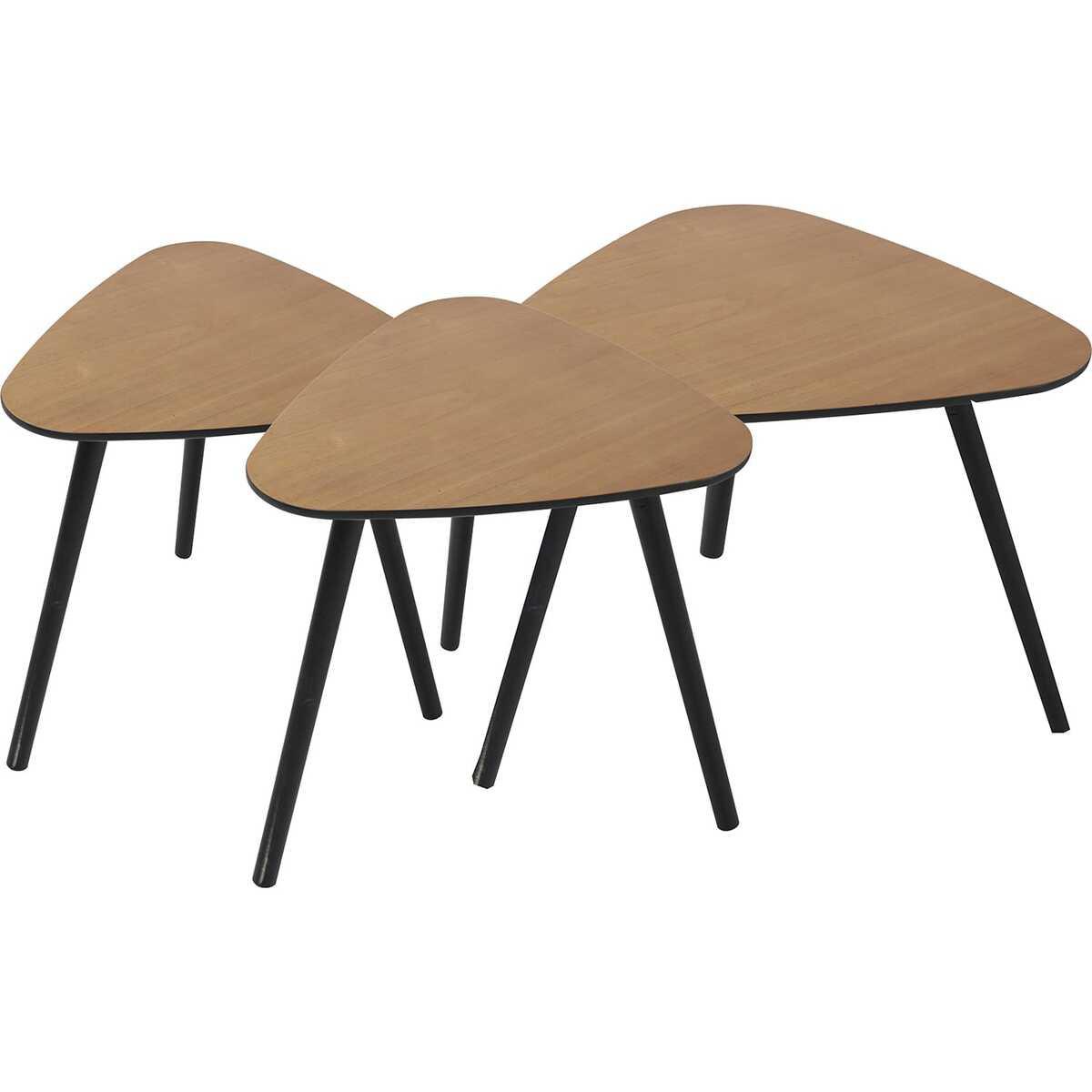 mutoni Table d&#039;appoint Melano nature 50x50  