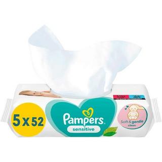 Pampers  Pampers Lingettes humides Sensitive - Lot de 5 x 52 