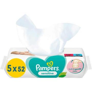 Pampers Wet wipes Sensitive - Confezione da 5 x 52