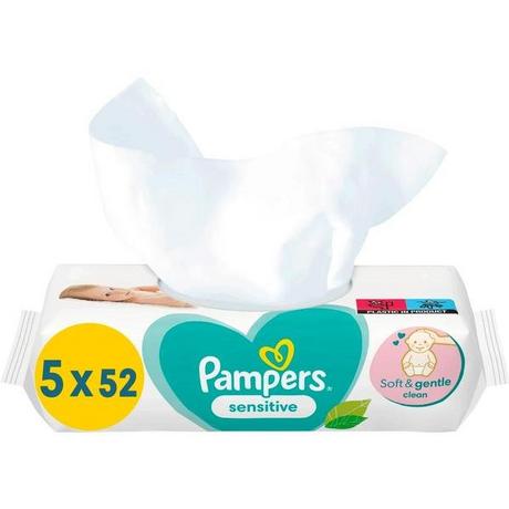 Pampers  Pampers Lingettes humides Sensitive - Lot de 5 x 52 