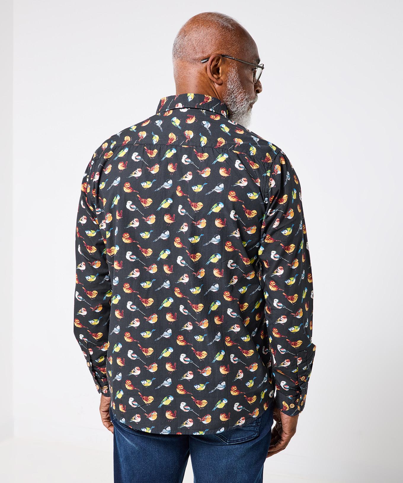 Joe Browns Hemd mit Vogelmuster Langarm  