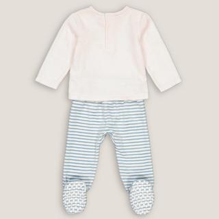 La Redoute Collections  2-teiliger Samt-Pyjama mit Füssen 