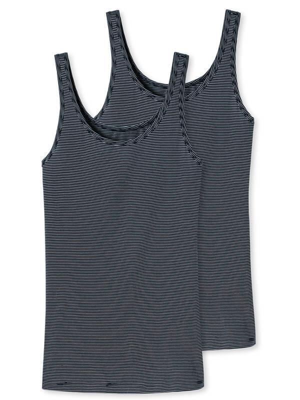 Schiesser Modal Essential Canotta a Righe Doppio Pacco  