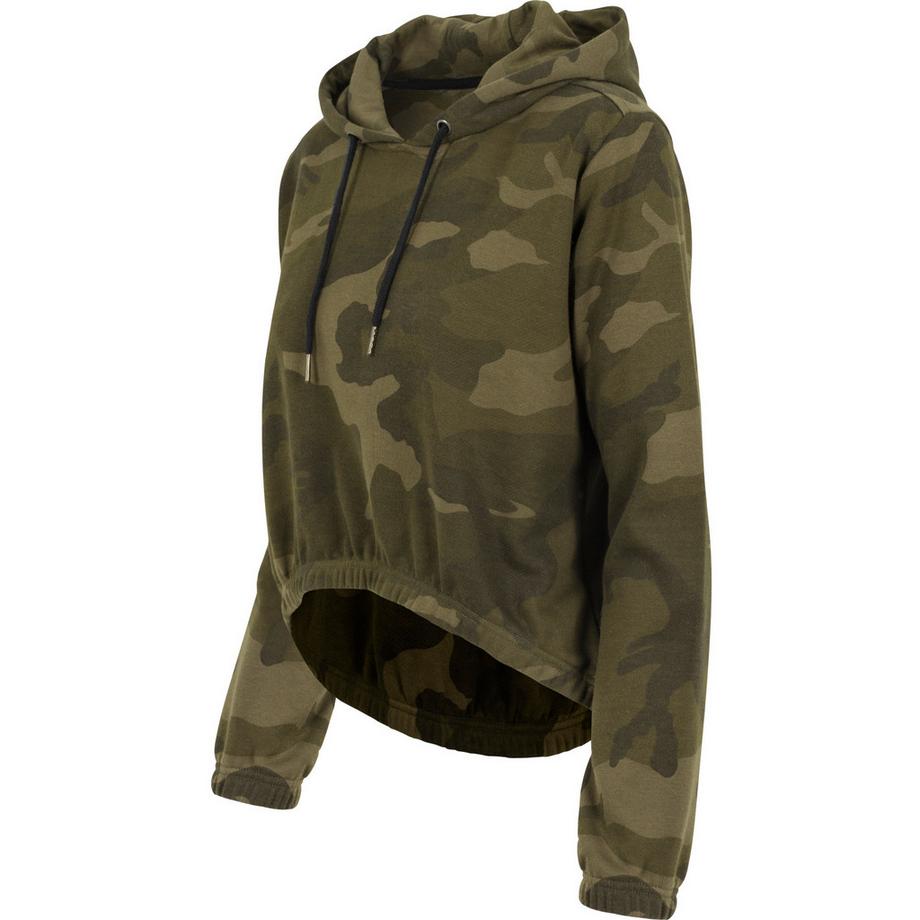 URBAN CLASSICS Felpa Corta Camouflage con Cappuccio  