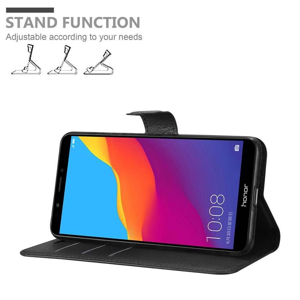 Cadorabo  Housse compatible avec Honor 7C / Huawei Y7 2018 - Coque de protection avec fermeture magnétique, fonction de support et compartiment pour carte 