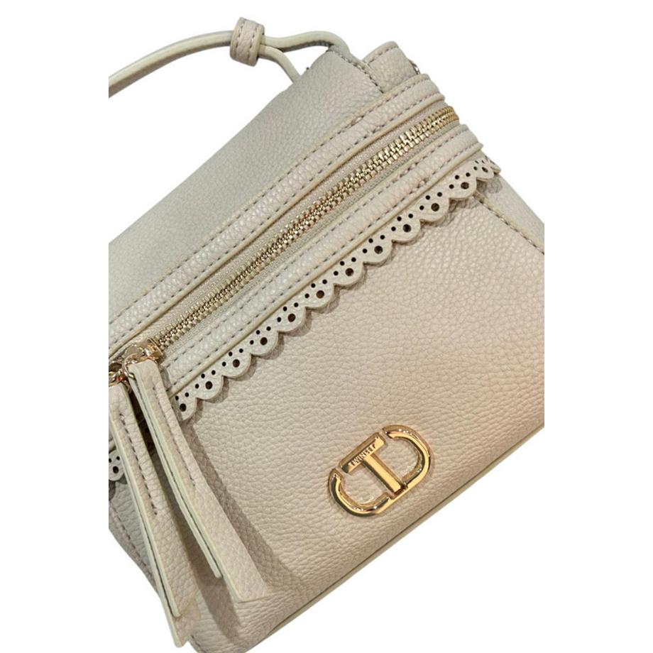 TWINSET Sac à main avec poignée supérieure et bordure festonnée  