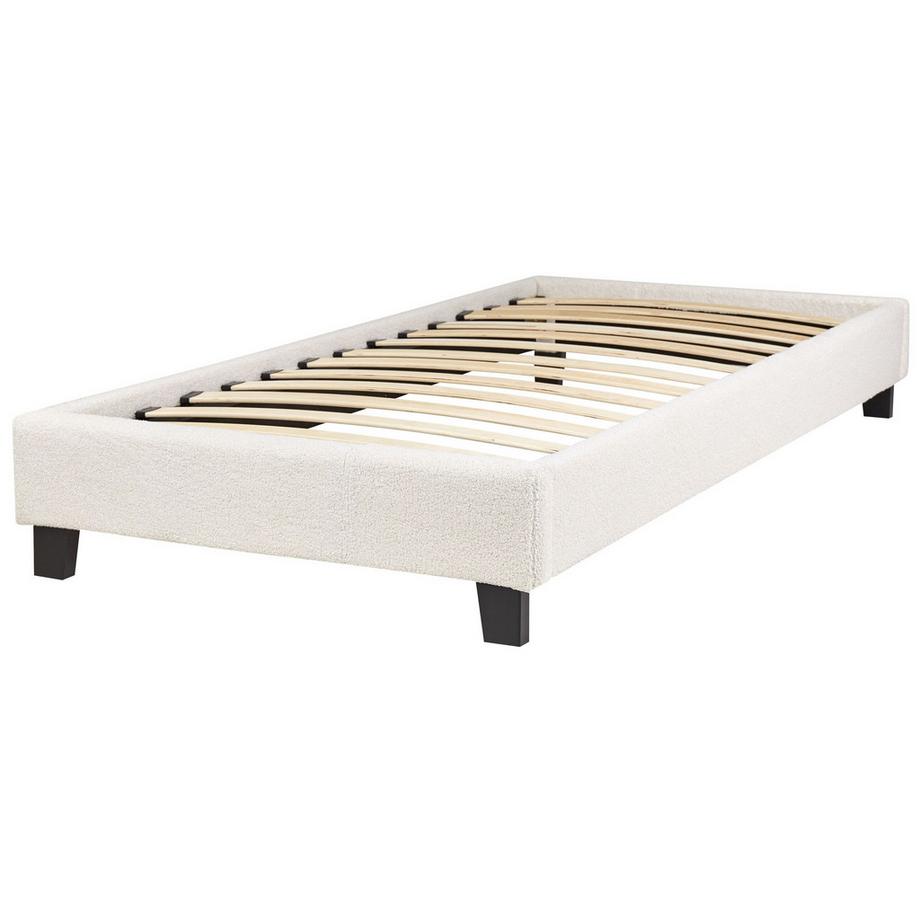 Beliani Letto senza testata en Bouclé Scandinavo ROANNE  