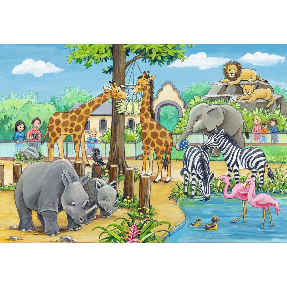 Ravensburger  Puzzle Willkommen im Zoo (2x24) 