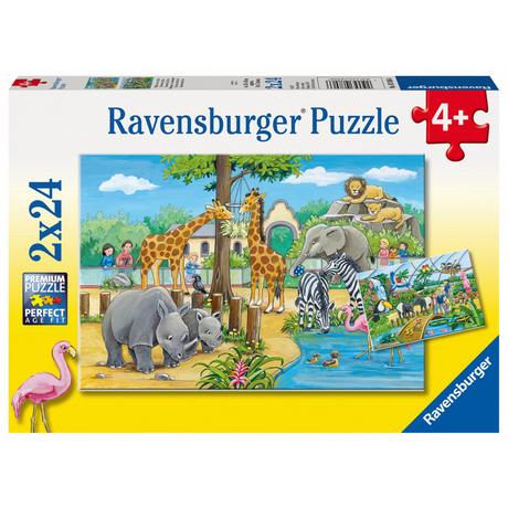 Ravensburger  Puzzle Willkommen im Zoo (2x24) 