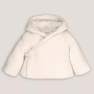 Warme Kapuzenjacke aus Webpelz