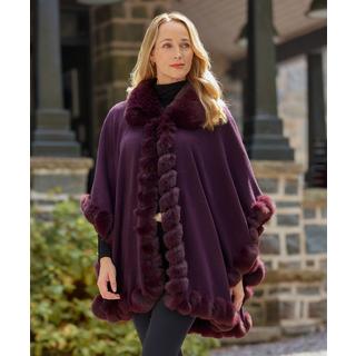 Joe Browns Cape mit Kunstpelzkragen und Besatz  