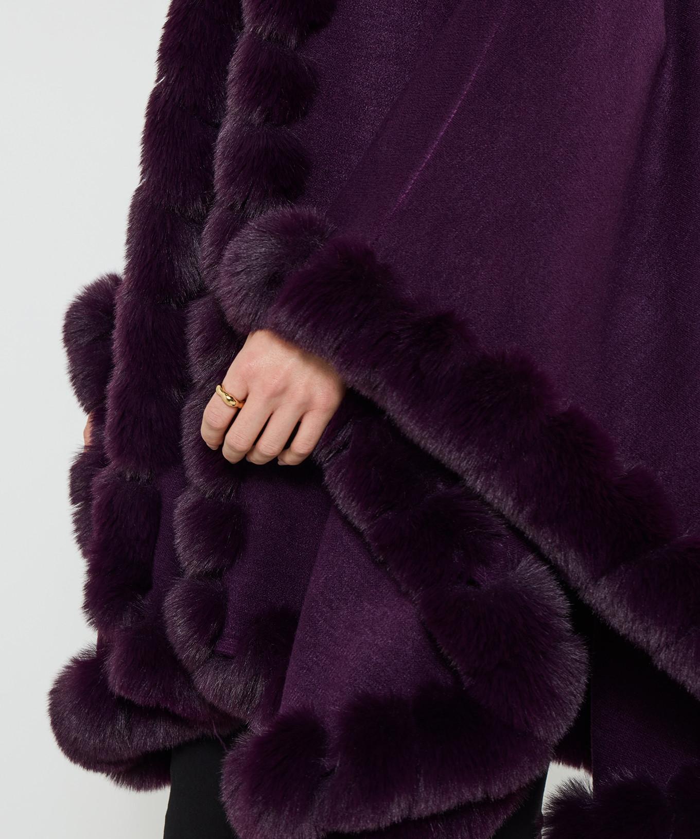 Joe Browns Cape mit Kunstpelzkragen und Besatz  