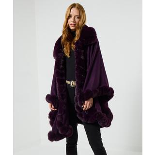 Joe Browns Cape mit Kunstpelzkragen und Besatz  