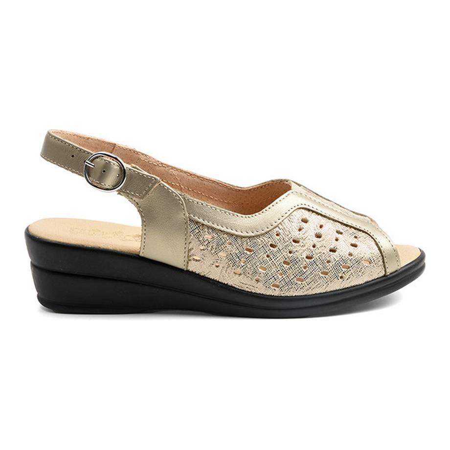 Stile Di Vita Agata Flache Ledersandalen  