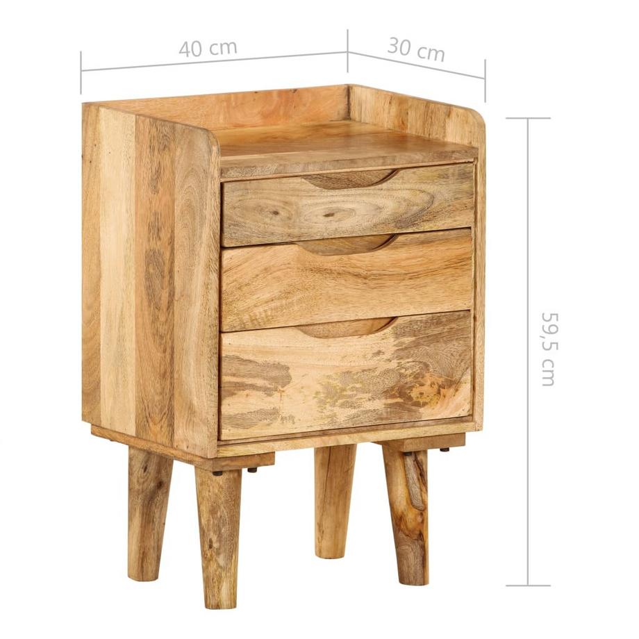 VidaXL Table de chevet bois  