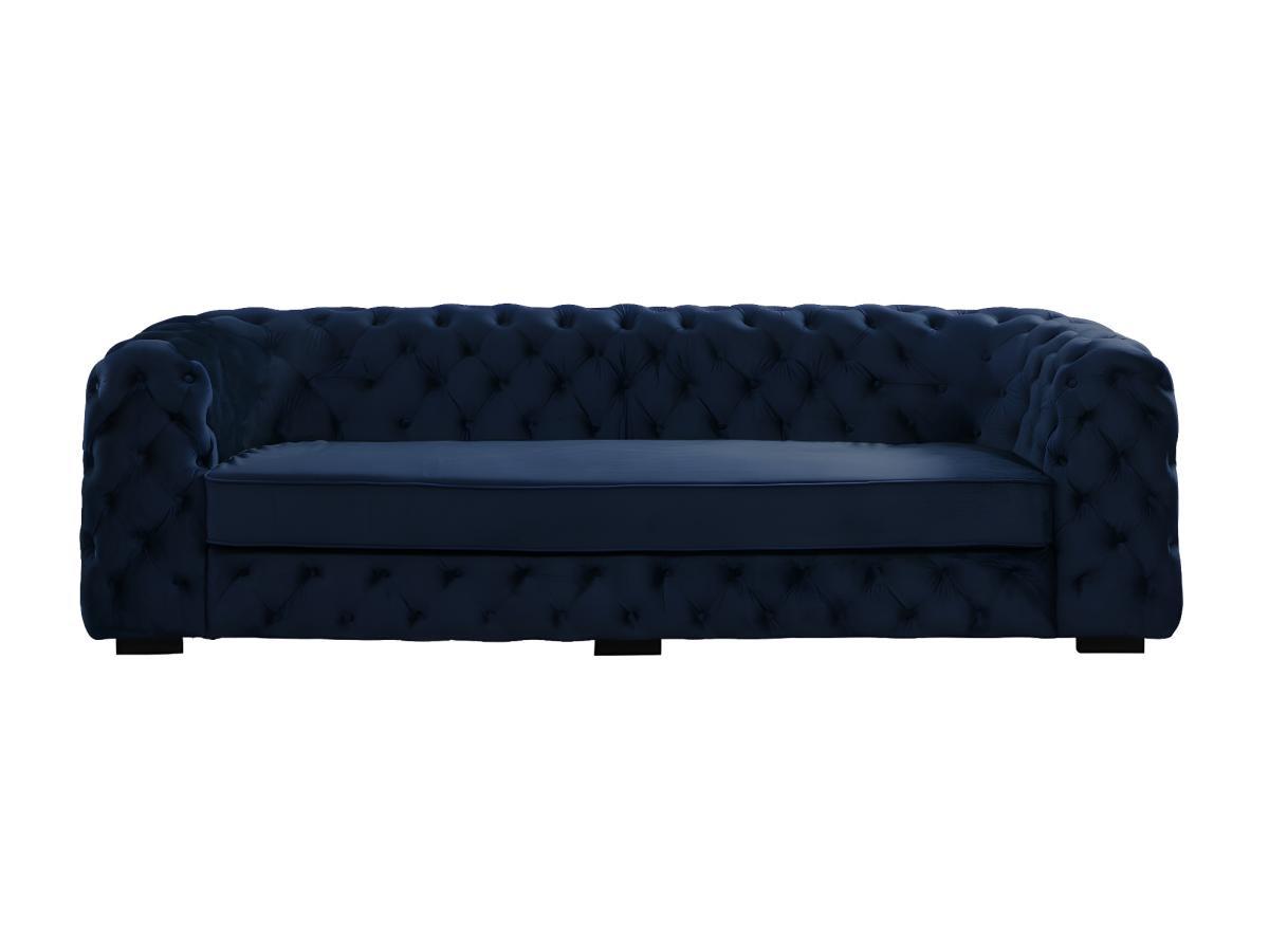 Vente-unique 3SitzerSofa Chesterfield Samt STANLEY  