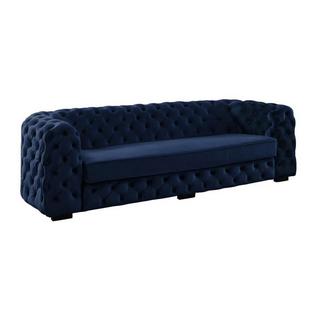 Vente-unique 3SitzerSofa Chesterfield Samt STANLEY  