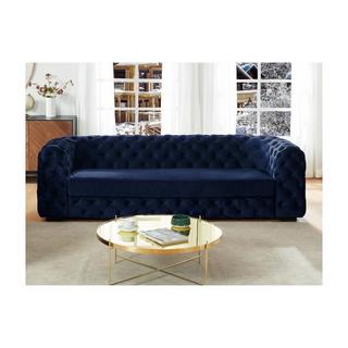 Vente-unique 3SitzerSofa Chesterfield Samt STANLEY  