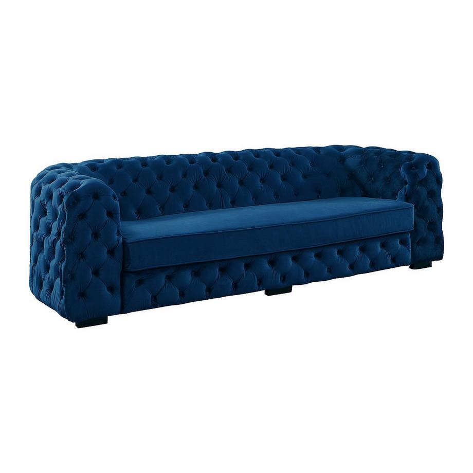Vente-unique 3SitzerSofa Chesterfield Samt STANLEY  