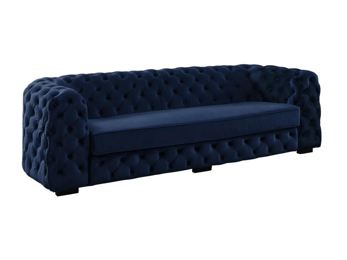 Vente-unique 3SitzerSofa Chesterfield Samt STANLEY  