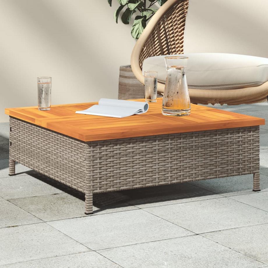 VidaXL Table de jardin rotin synthétique  