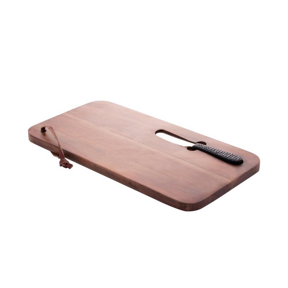 House Art  Planche en bois avec couteau 36x18x3cm 