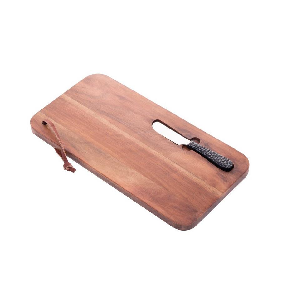 House Art  Planche en bois avec couteau 36x18x3cm 