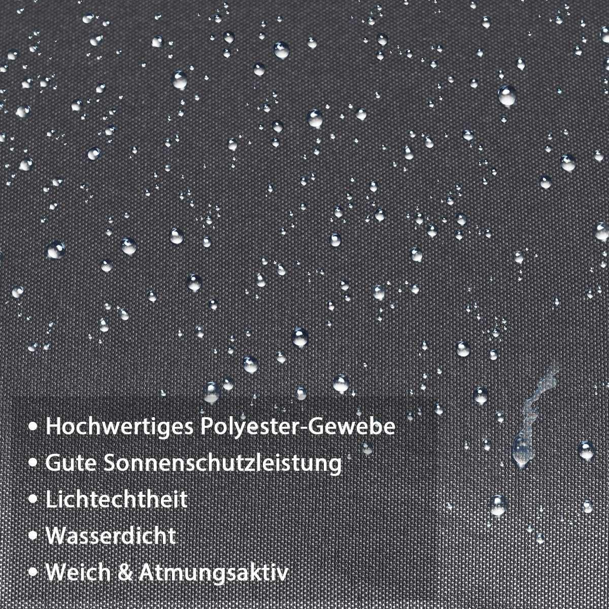 Northix Ombrellone da 300 cm in alluminio con tetto a 3 livelli, ombrellone inclinabile automaticamente, antracite  