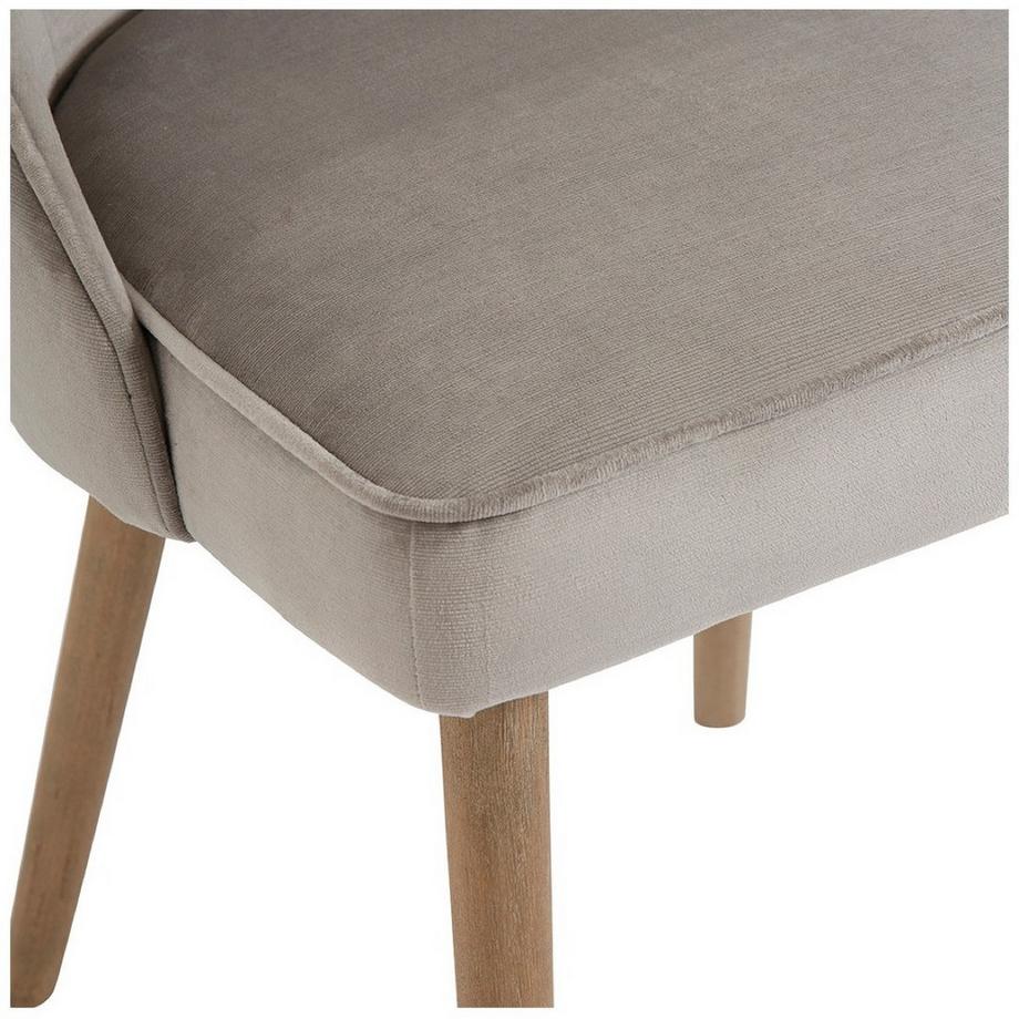 Blanc d'Ivoire Esszimmerstuhl Marcus Samt greige  