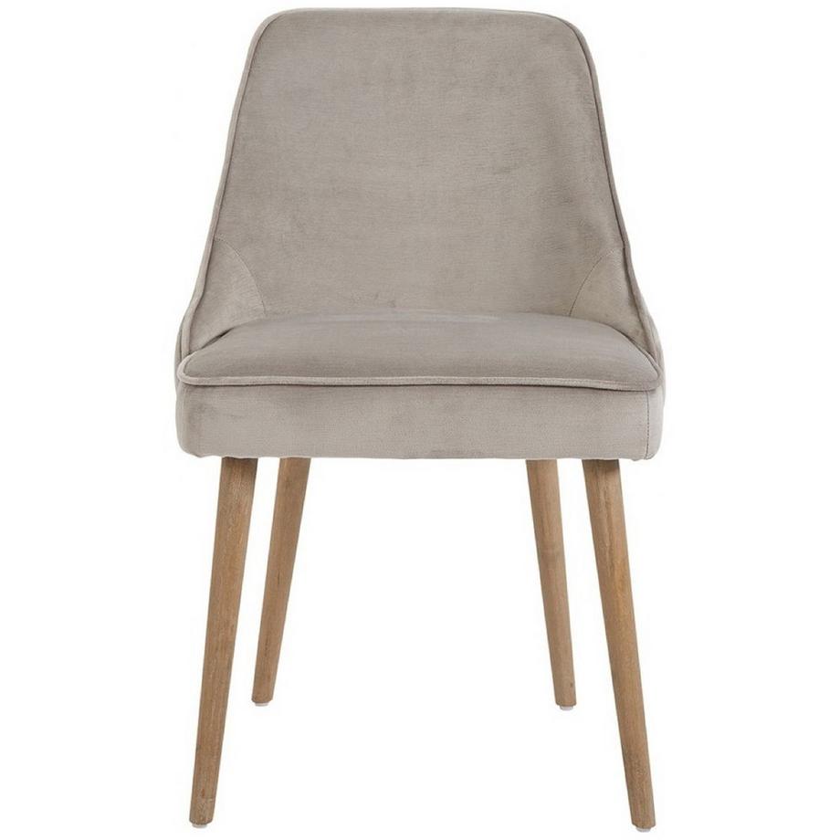 Blanc d'Ivoire Esszimmerstuhl Marcus Samt greige  