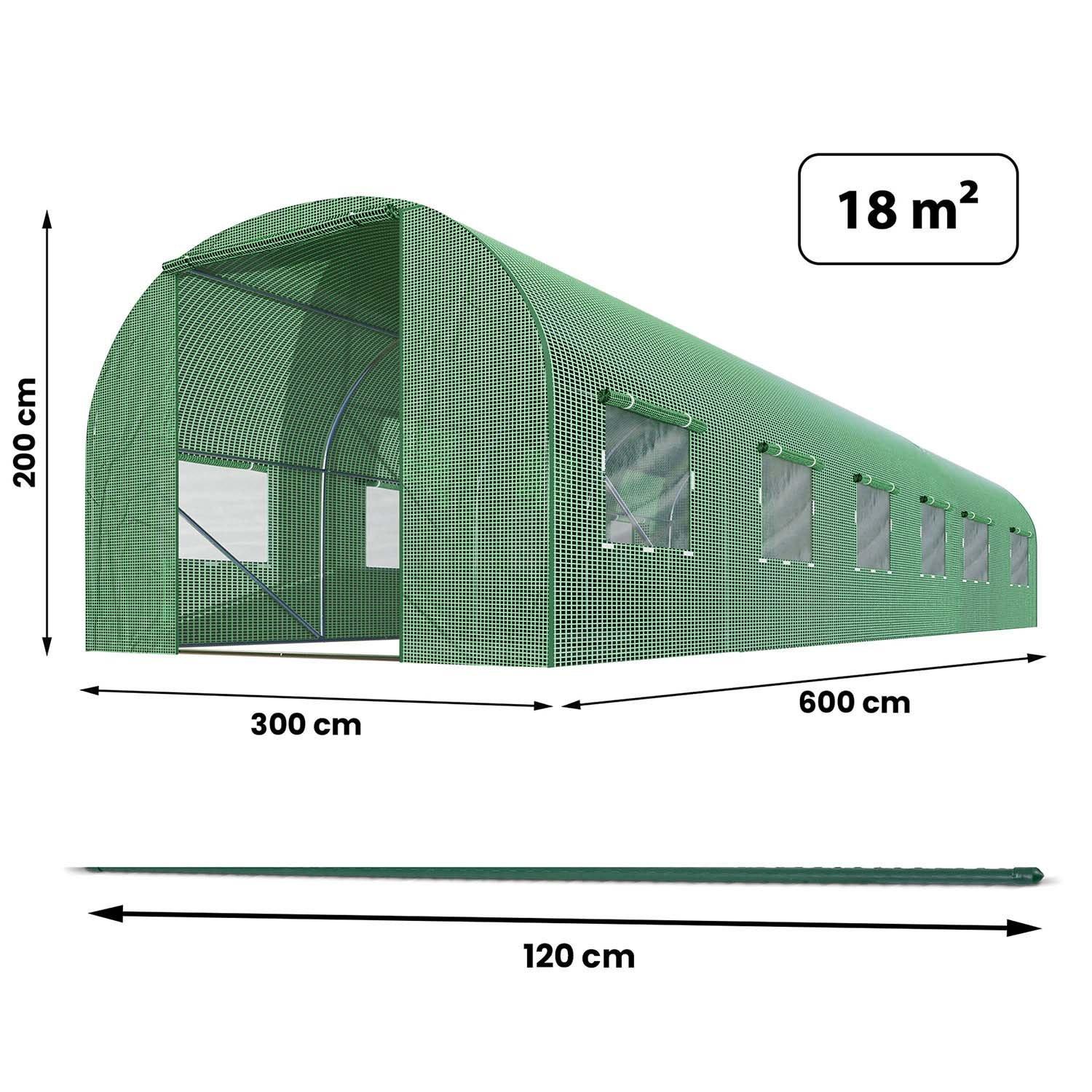 B2X Tunnel de jardin 3 x 6 m (18 m2) Plonos  