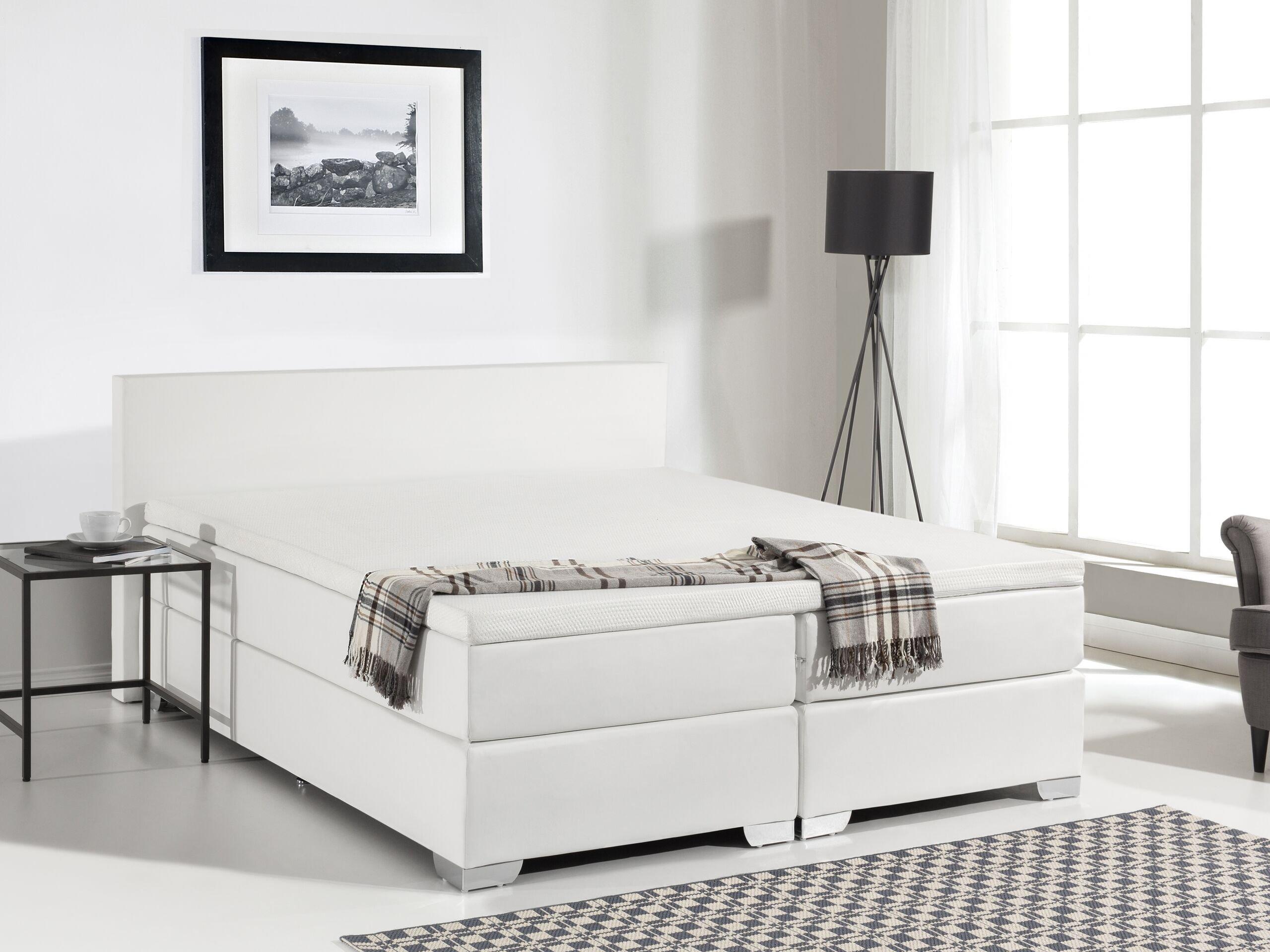 Beliani Lit Boxspring en Cuir PU Moderne PRESIDENT  