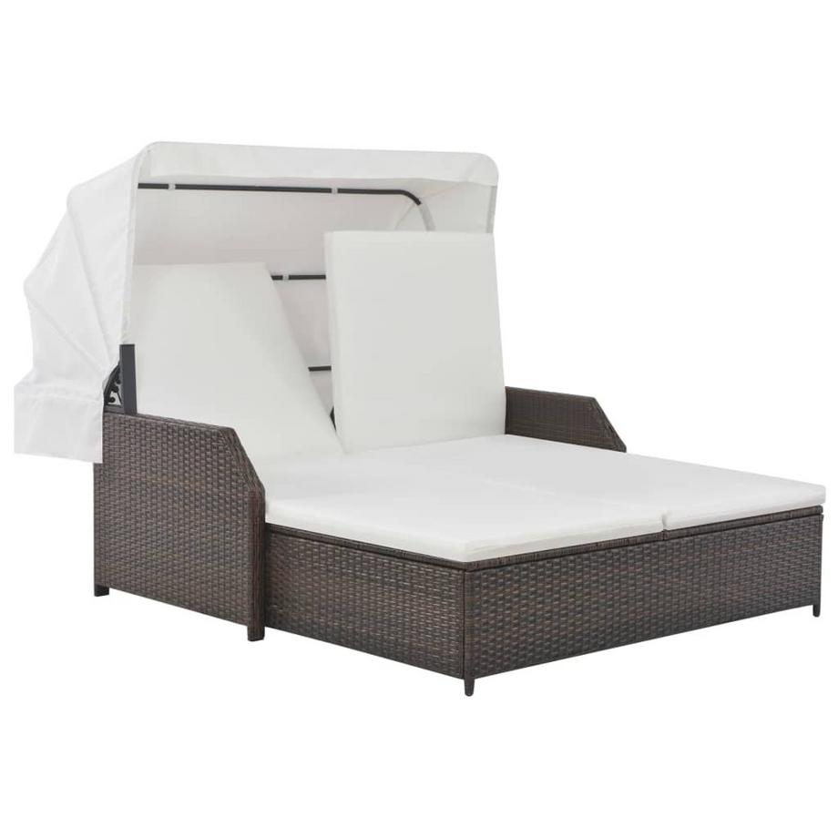 VidaXL Chaise longue rotin synthétique  