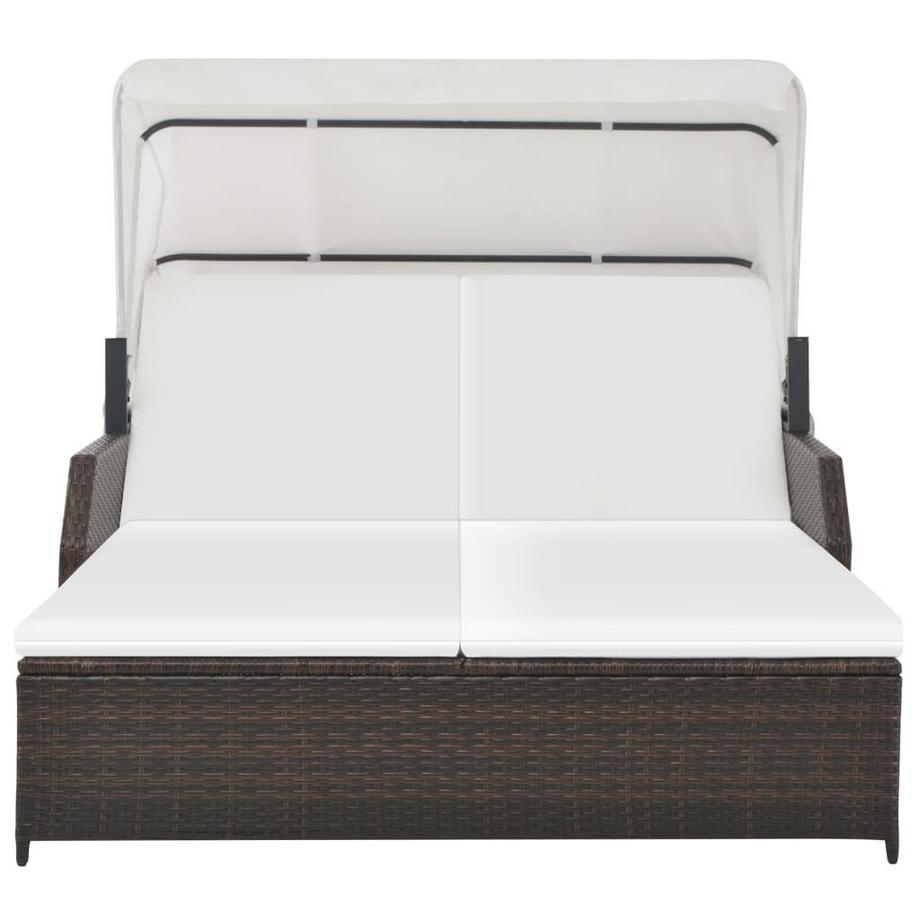 VidaXL Chaise longue rotin synthétique  