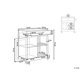 Beliani Chariot de cuisine en MDF Moderne TRAPANI  
