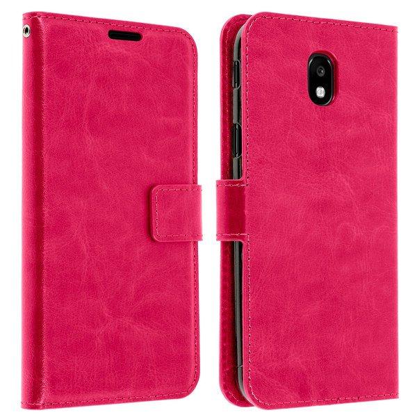 Avizar  Custodia Vintage Rosa per Galaxy J3 2017 