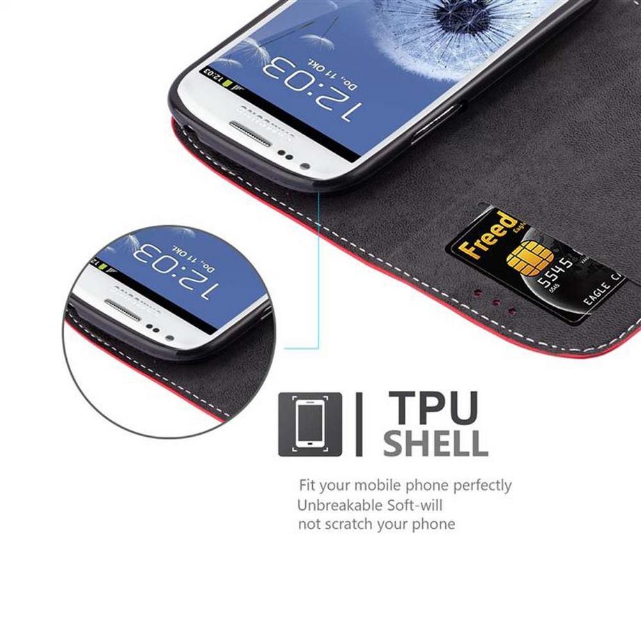 Cadorabo  Housse compatible avec Samsung Galaxy S3 MINI - Coque de protection avec fermeture magnétique, fonction de support et compartiment pour carte 