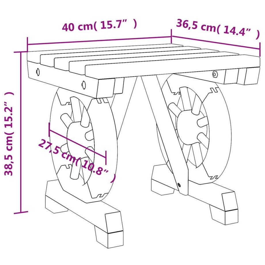 VidaXL Gartenhocker holz  