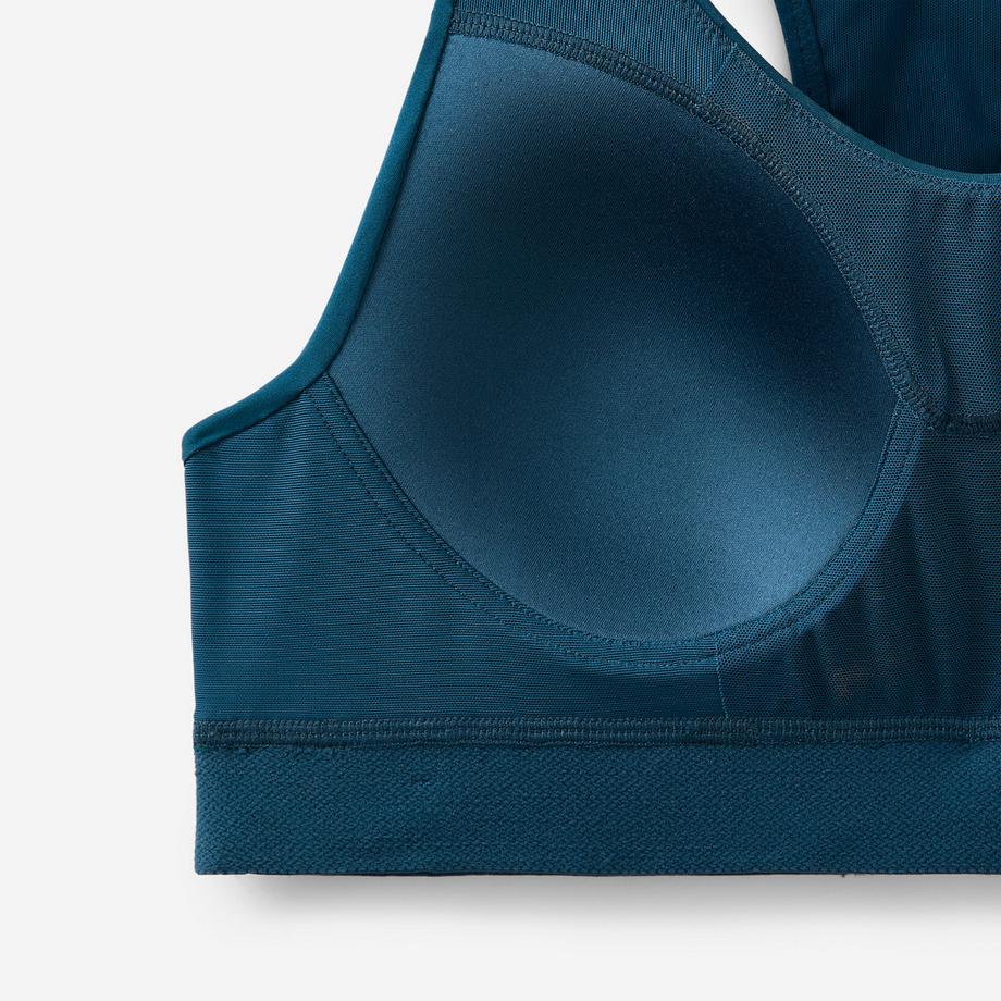 DECATHLON  Verstellbarer Sport-BH mit Schalen, starker Halt , petrolblau 