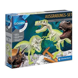 Clementoni  Galileo Ausgrabungset T-Rex & Triceratop 