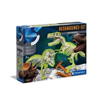 Clementoni  Galileo Ausgrabungset T-Rex & Triceratop 