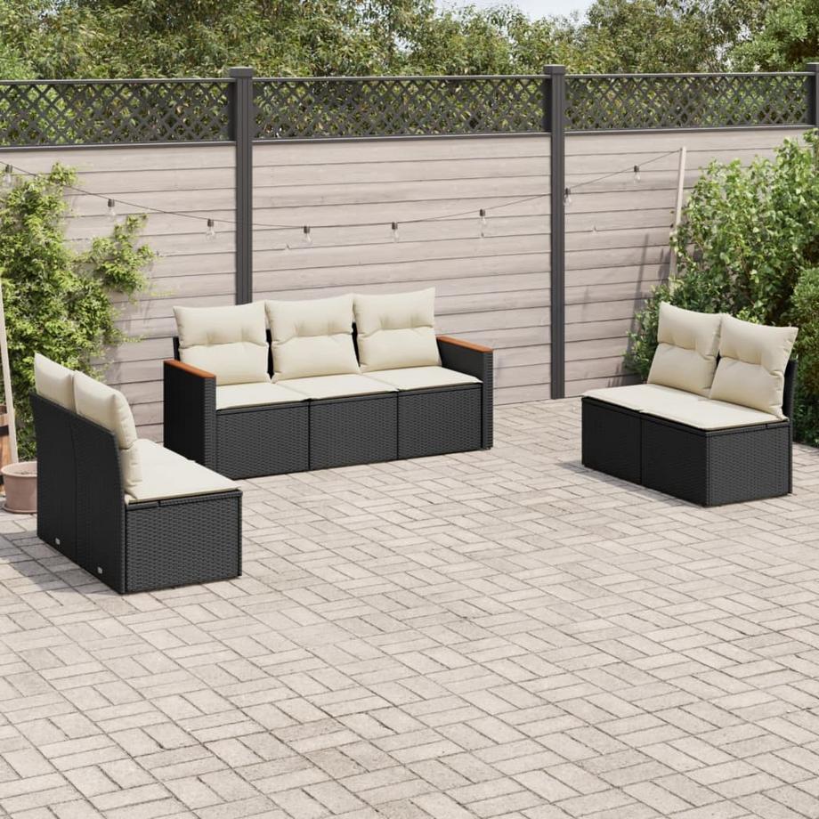 VidaXL set divano da giardino Polirattan  