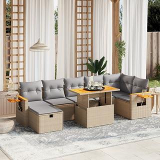 VidaXL set divano da giardino Polirattan  